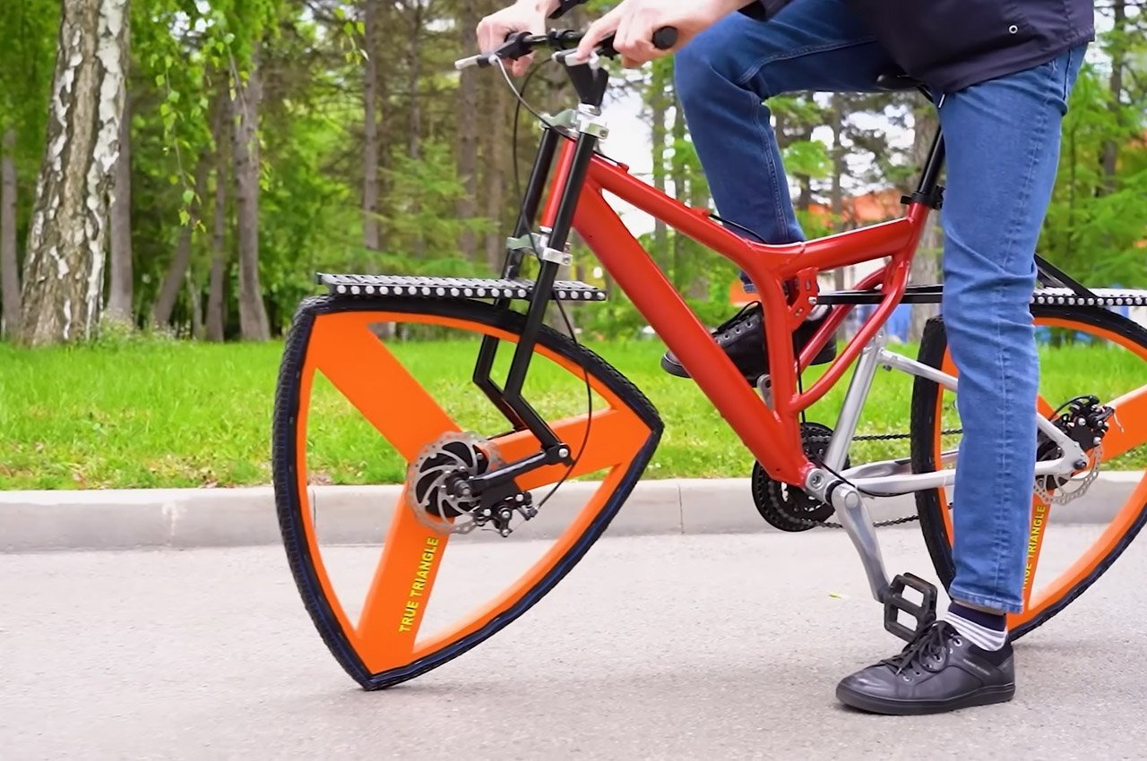 دوچرخه چرخ مثلثی، طرحی دیوانه‌وار برای به چالش کشیدن قوانین فیزیک!