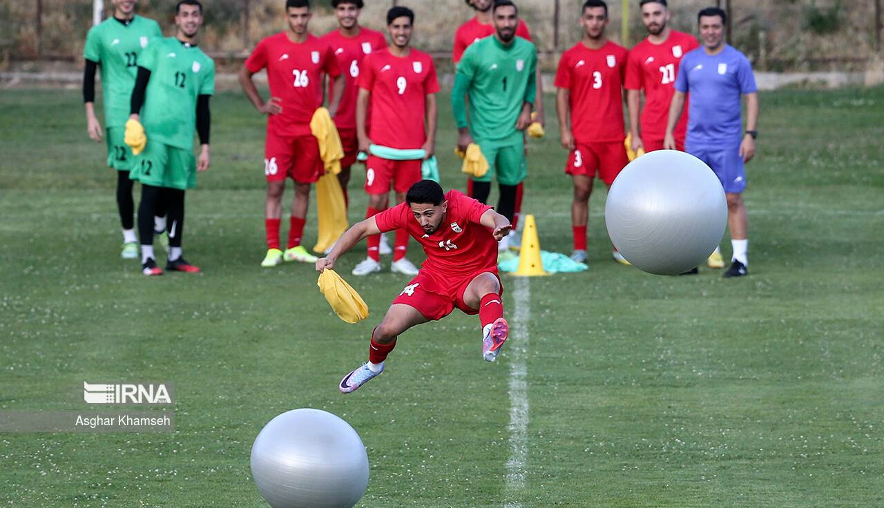 تمرین تیم فوتبال امید ایران