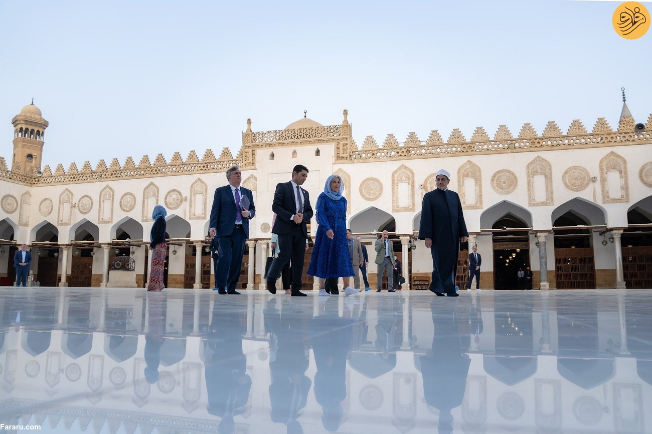 حجاب جیل بایدن؛ همسر رییس‌جمهور آمریکا در مسجد الازهر