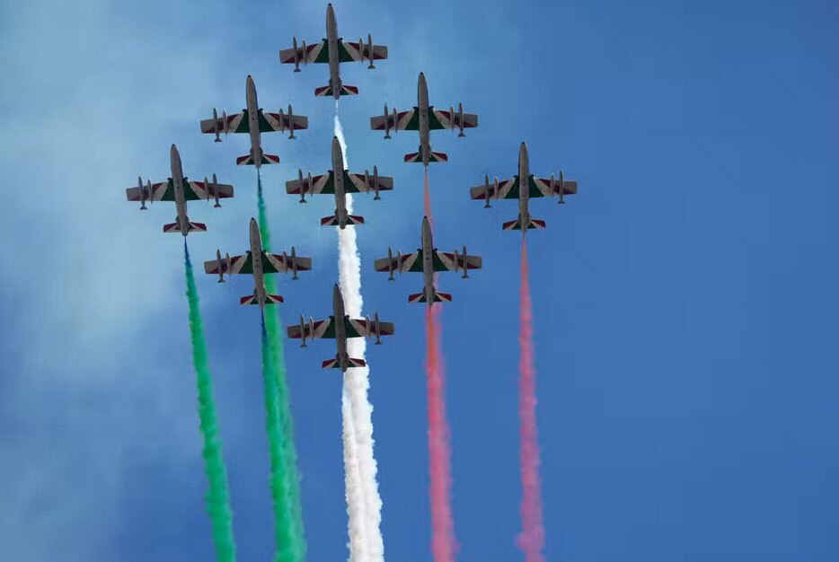 نمایش هوایی در شهر رم ایتالیا به مناسبت سالروز جمهوری