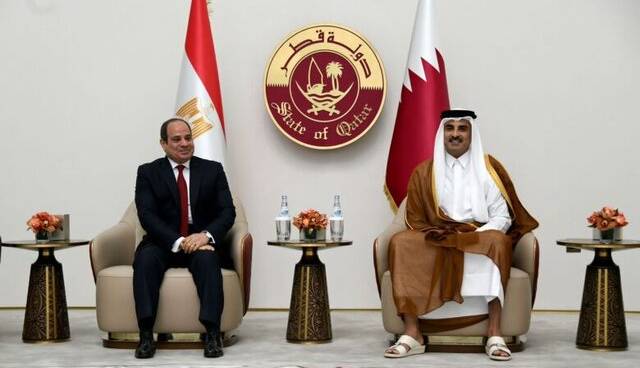 توافق سیسی و امیر قطر درباره اقدام مشترک در سودان