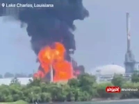 آتش‌سوزی گسترده در پالایشگاه نفت لوئیزیانای آمریکا 