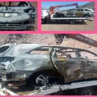 خودروی سواری پژو ۲۰۰۸ در آتش سوخت