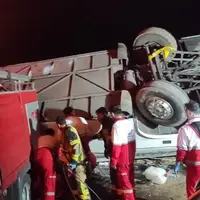 واژگونی دوباره اتوبوس اسکانیا در آزادراه قزوین-کرج؛ 3 نفر کشته شدند