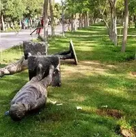 مرگ هولناک کودک اراکی بر اثر سقوط مجسمه در پارک