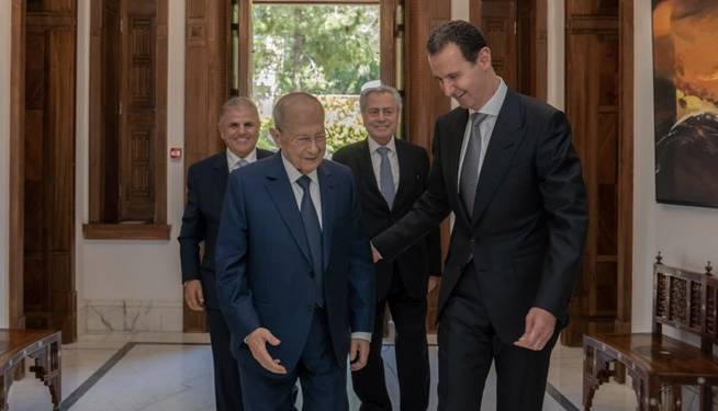 دیدار بشار اسد و میشل عون پس از 14 سال