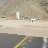 سیلاب، محور فیروزکوه به سمنان را مسدود کرد