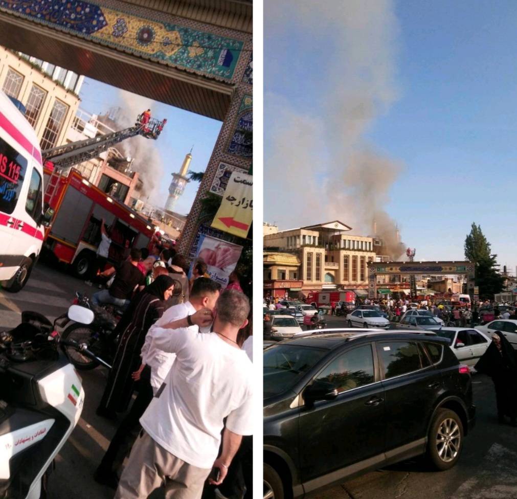 آتش سوزی در بخشی از بازار تجریش تهران