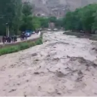 ویدئو/ بارش باران در اسفیدان موجب وقوع سیل شد