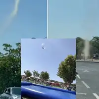 گردباد یک کودک را به آسمان برد