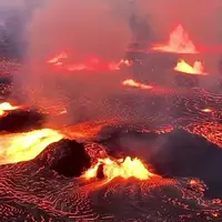  فوران تماشایی یک آتشفشان در هاوایی