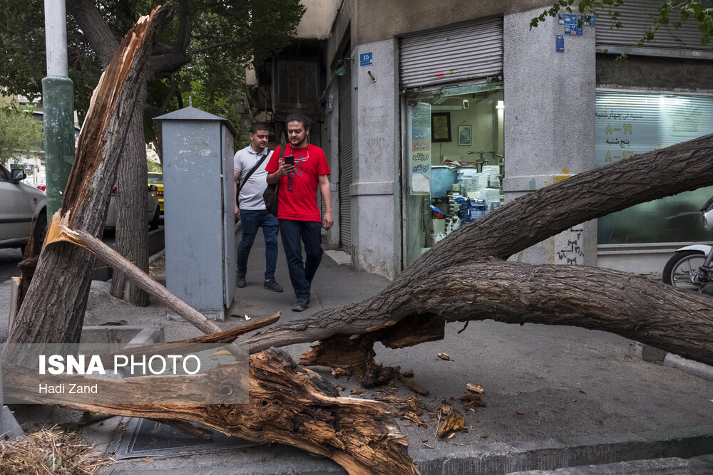 خسارت طوفان شدید در تهران