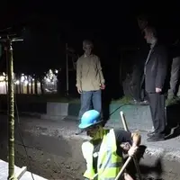 رفع شکستگی خط اصلی شبکه‌ توزیع آب آشامیدنی شهر رشت