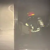 مهار آتش‌سوزی یک شعبه بانک در خرم‌آباد