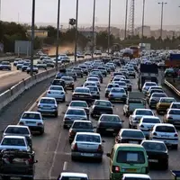 ترافیک سنگین در آزادراه تهران - کرج - قزوین
