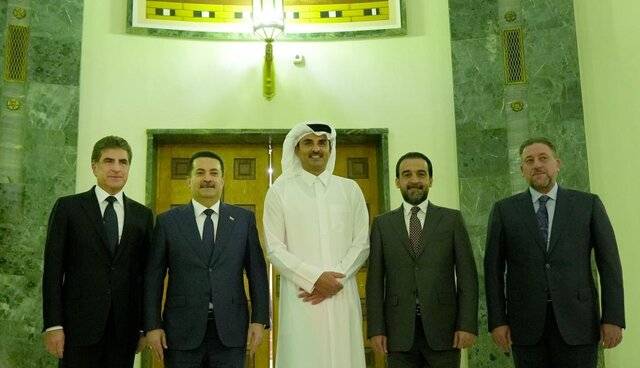 استقبال آمریکا از سفر امیر قطر به بغداد
