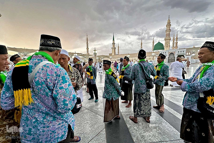 زائران بین‌المللی مدینه پیش از اعزام به مکه