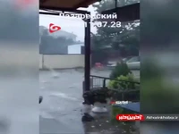 بارش تگرگ در سوچی روسیه