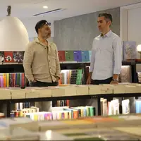پیمان معادی و سهراب پورناظری در کتابخانه زیدان استقلال