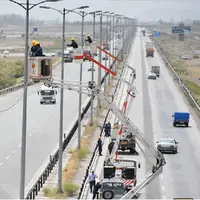 اجرای پروژه روشنایی در جاده شهیدکلانتری ارومیه 