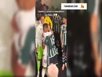 خوش و بش کاسمیرو و رافائل واران با لوکا مودریچ در بازی  رئال مادرید و منچستریونایتد