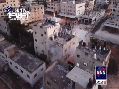تصاویری از منفجر کردن منزل یکی از شهدای فلسطینی در نابلس