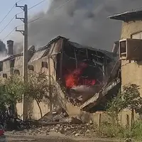 ویدئو/ مهار آتش‌سوزی گسترده در سوله‌های صنعتی اسلامشهر