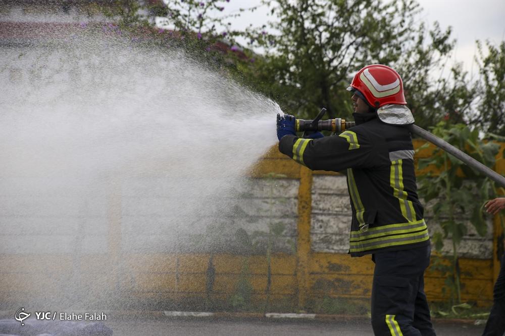 عکس/ مسابقات چالش آتشنشانان