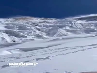 لحظه وقوع بهمن و فرار کوهنوردان 