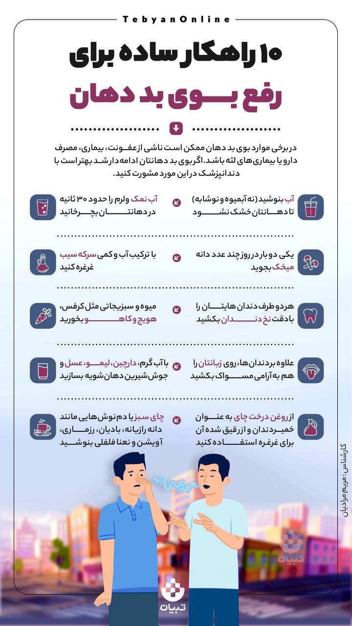 راهکارهای ساده برای رفع بوی بد دهان 