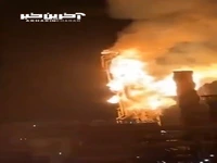 آتش‌سوزی در پالایشگاه بندر الاحمدی کویت 
