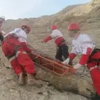 نجات کوهنورد گرفتار در کوه شیراز شهرستان سامان