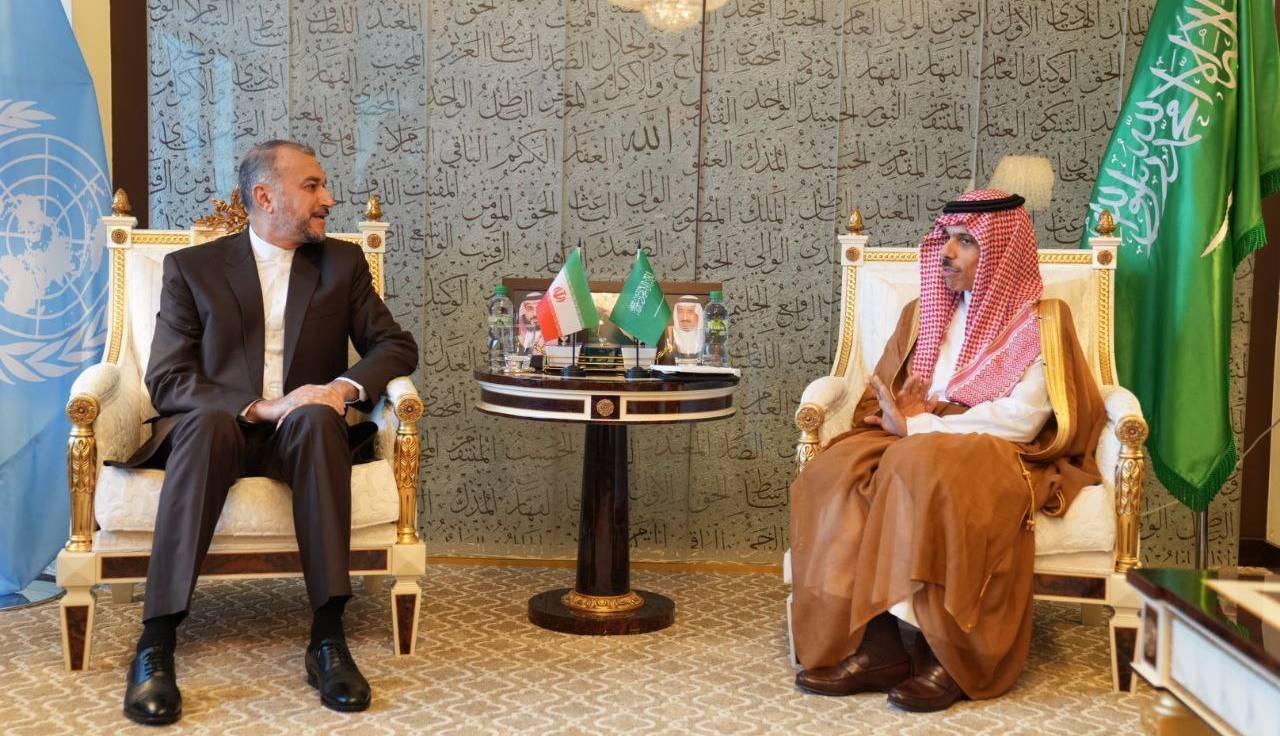 دیدار امیرعبداللهیان با بن فرحان در حاشیه اجلاس سازمان ملل