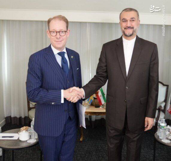 دیدار وزیر خارجه سوئد با امیرعبداللیهان
