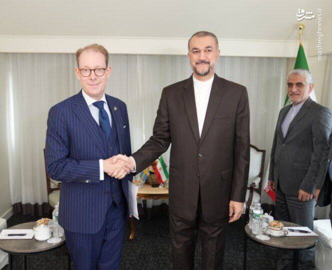 دیدار وزیر خارجه سوئد با امیرعبداللیهان