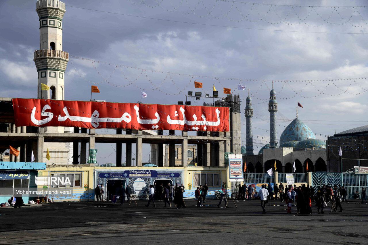 عکس/ مسجد مقدس جمکران در شب آغاز امامت حضرت بقیه‌الله (عج)