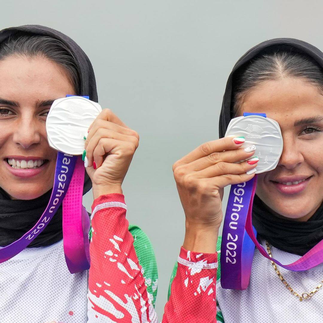 تصاویری جالب از دو قهرمان زن مدال آور قایقرانی در هانگژو