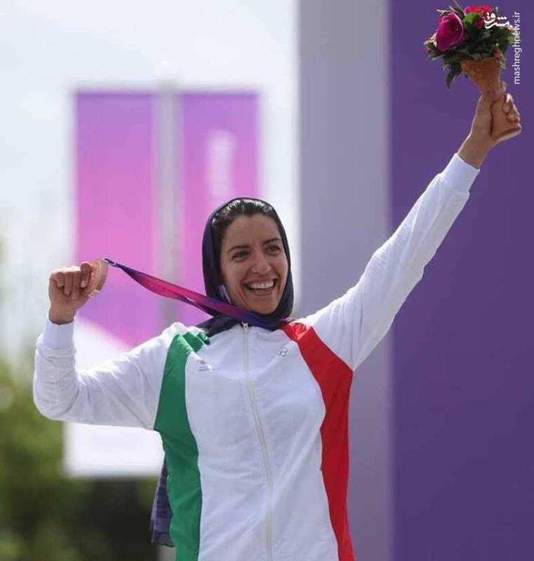 عکس/ مدال بانوی تاریخ‌ساز دوچرخه‌سواری ایران در بازی‌های آسیایی