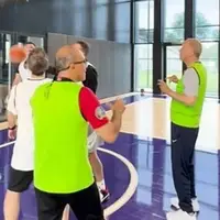 اردوغان با همکارانش بسکتبال بازی کرد