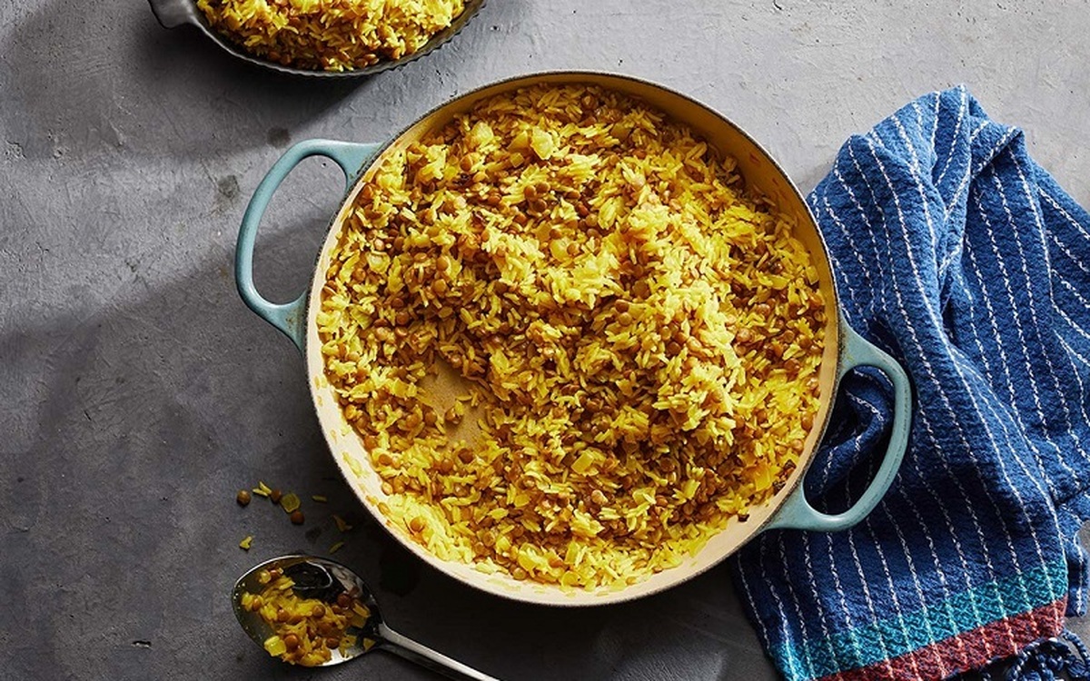 طرز تهیه عدس پلو ساده بدون گوشت فوری و خوشمزه