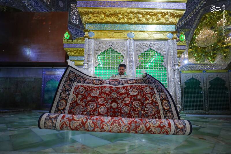 عکس/ شست‌وشو حرمین امامین عسکرین در سامرا