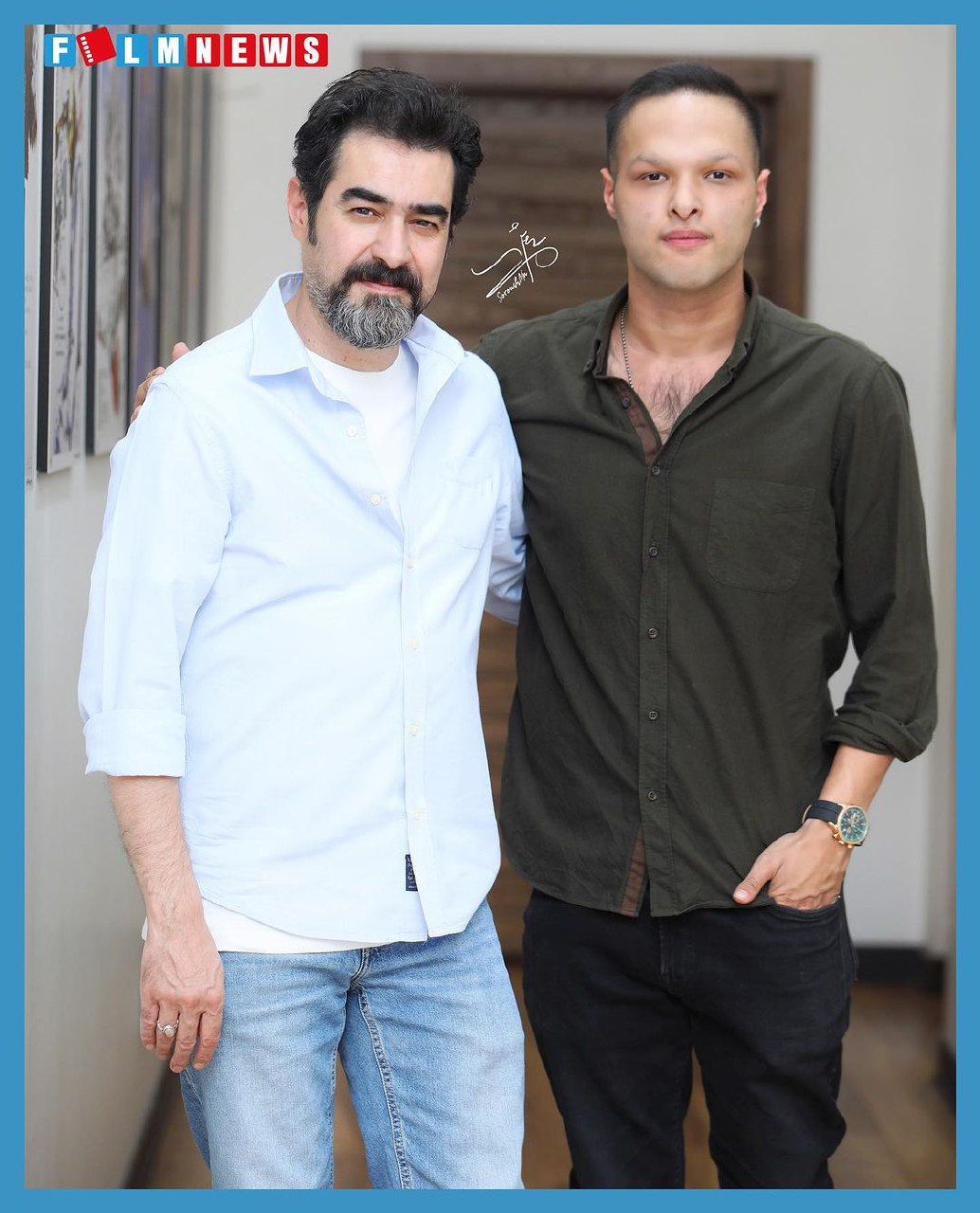 شهاب حسینی و پسرش در اکران فیلم «مقیمان ناکجا»
