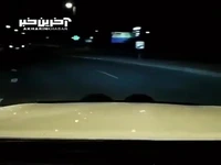 لحظه پریدن یک زن مقابل خودرو برای اخاذی و گرفتن خسارت!