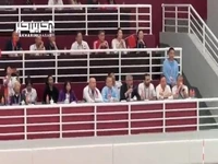 استرس بالای مسئولان کاروان ایران در لحظات حساس بازی فینال والیبال ایران- چین