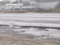 بارش شدید تگرک در طائف عربستان