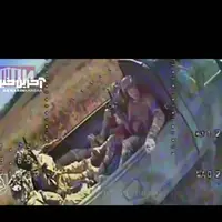 سربازان ارتش اوکراین چند ثانیه قبل از برخورد پهپاد انتحاری