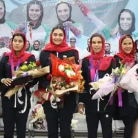 استقبال از مدال‌آوران زن ایران در فرودگاه