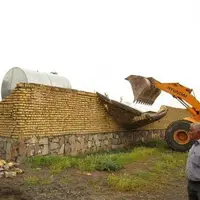 ۷۰ دیوار و استخر غیرمجاز در طرقبه شاندیز تخریب شد