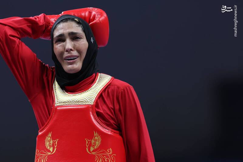 اشک‌های الهه منصوریان بعد از کسب مدال نقره