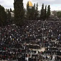 اقامه نماز جمعه در مسجدالاقصی با حضور ۴۰ هزار فلسطینی